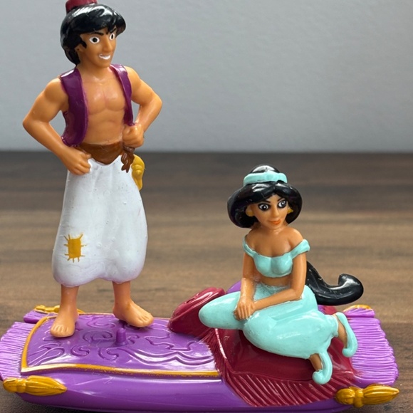 VINTAGE Burger King Toys 1992 DISNEY ALADDIN JASMINE ABU RAJAH JAFAR Figures - Picture 2 of 16